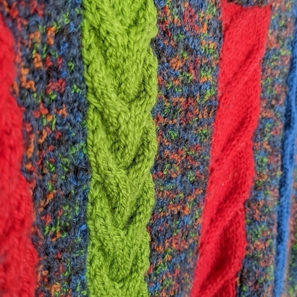 VINTAGE rainbow knit sweater Medium @G - Picture 7 of 9